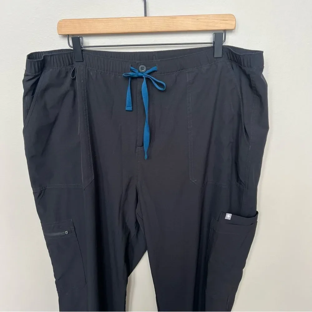Figs Tansen FREEx Lined Jogger Scrub Pants Men’s Size XXL Tall Black